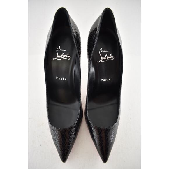 Christian Louboutin Kate 100 Black Specchio Star Pointed Classic Heel Pump 40 - Picture 10 of 15